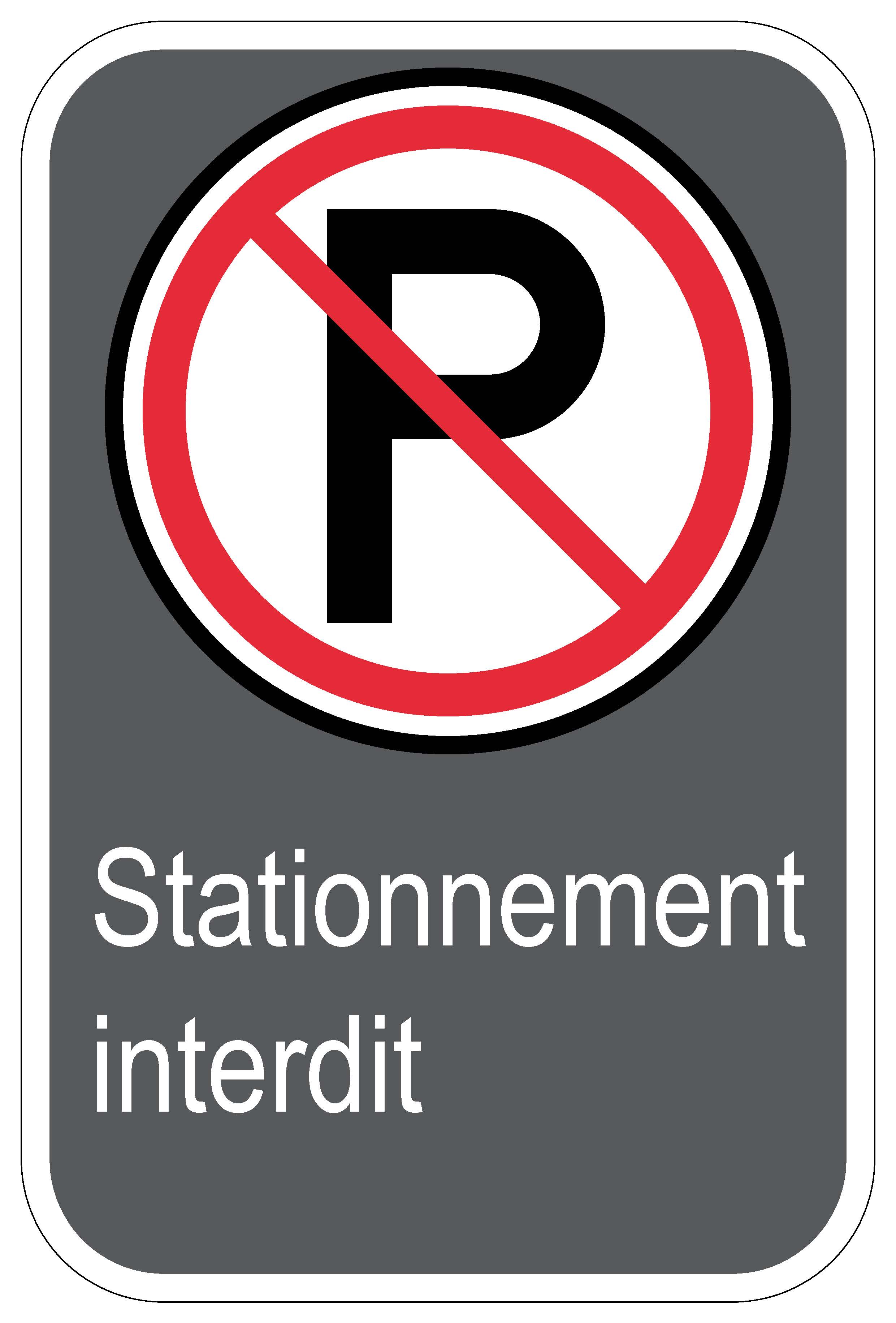 Panneaux NORME CSA Stationnement Interdit Signel Services