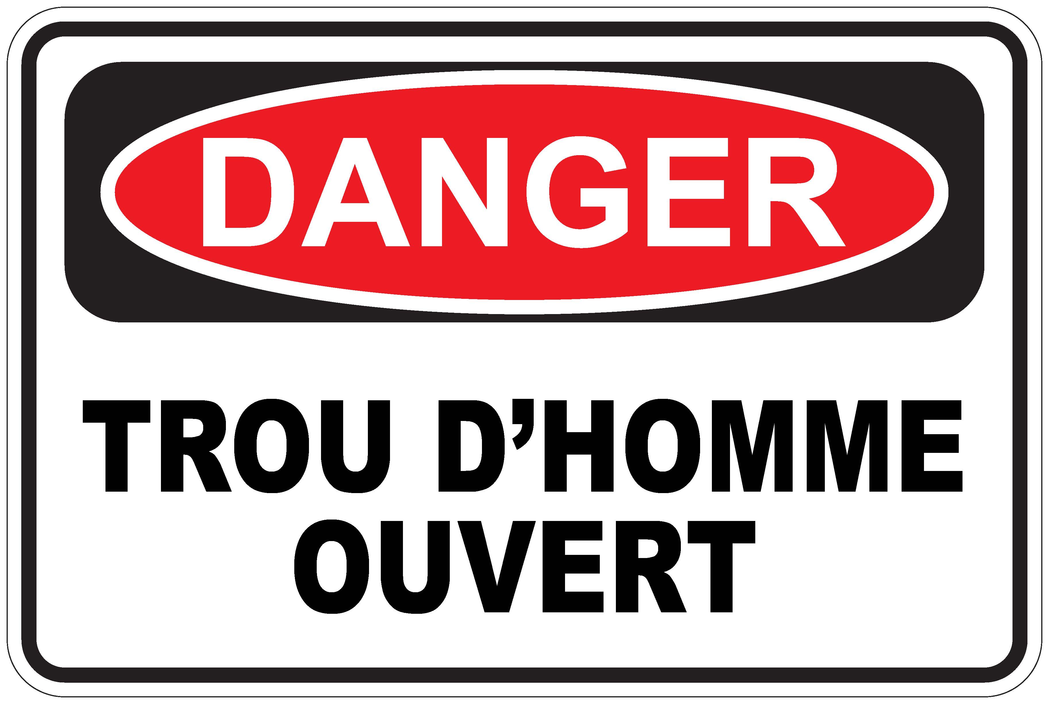 Panneaux NORME OSHA Danger trou d