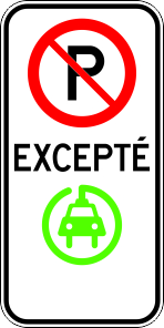 Kit Stationnement interdit sauf véhicules électriques